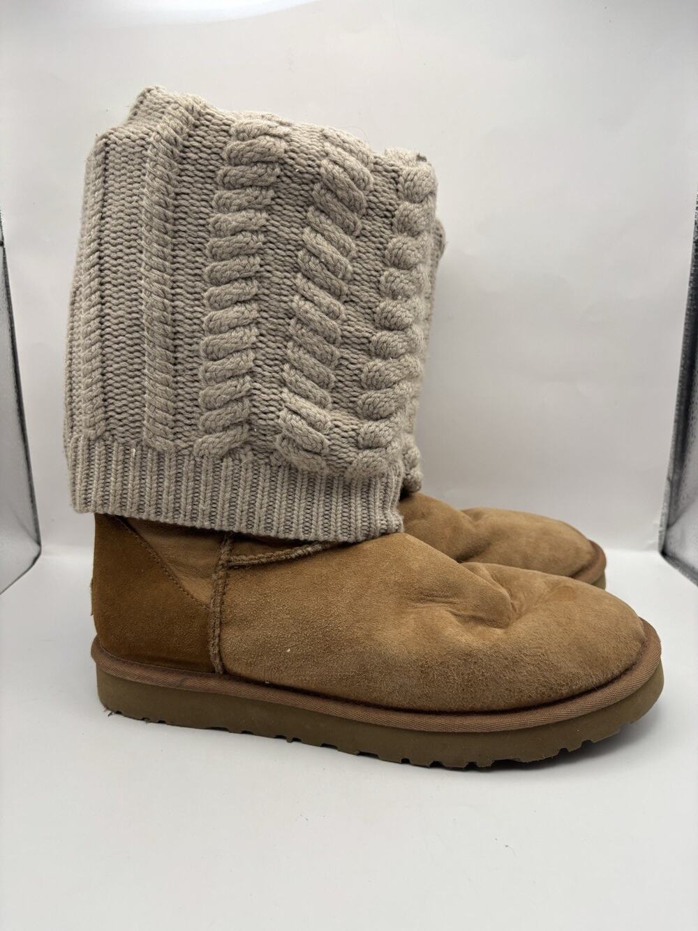 Ugg Tularosa Route Detachable Chesnut Suede Boots Women Size 10